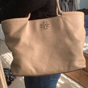 Tory Burch Taylor Devon sand pebbled leather tote
